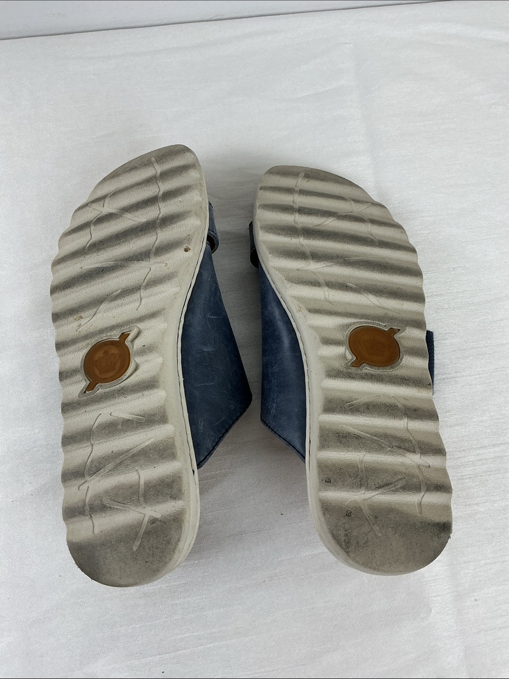 Born Oceana Sandals Women's Size 6 Leather Slip On Slide Stretchy Flat - Picture 7 of 7